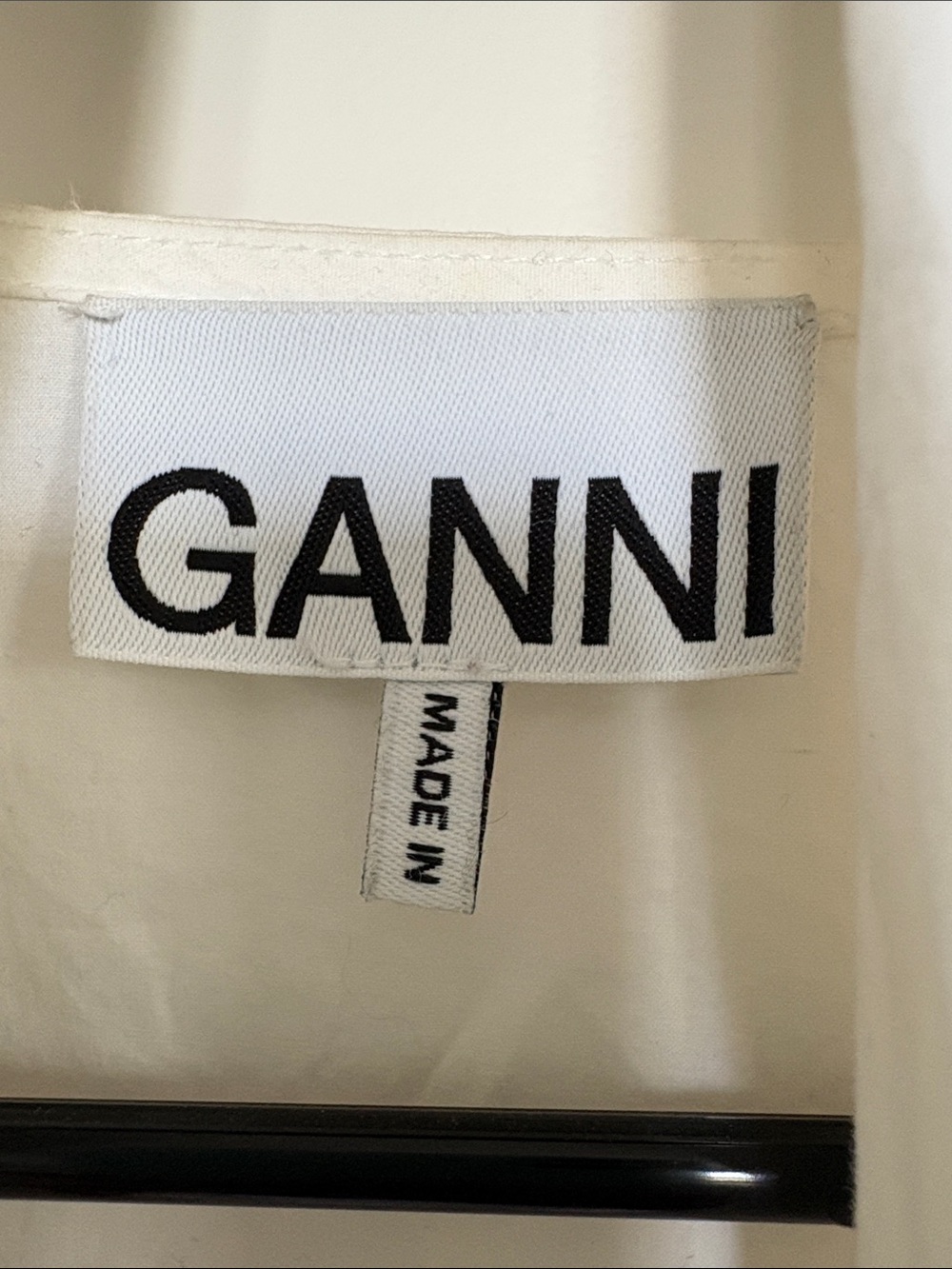 Ganni White Cotton wrap Shirt - Picture 2 of 6